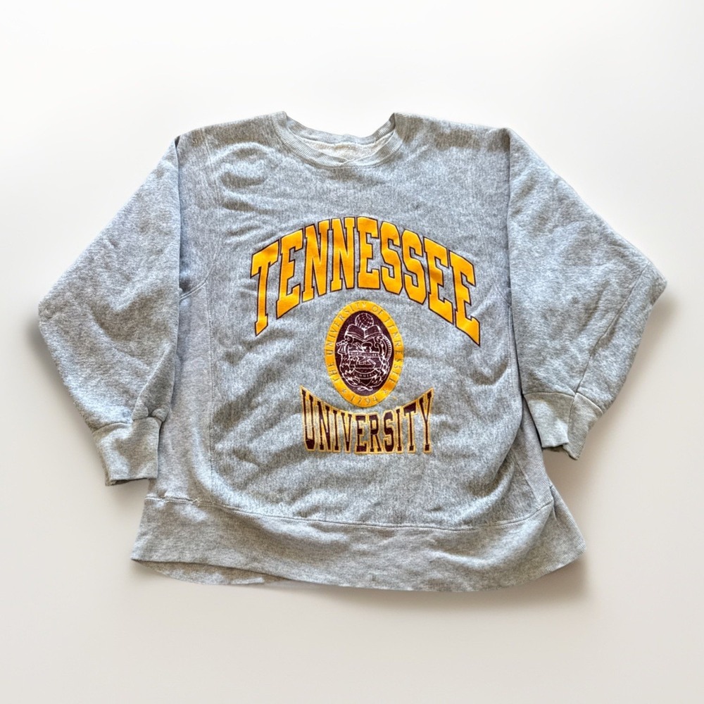 Vintage Tennessee Volunteers Sweatshirt Mens L Reverse‎ Weave Fleece 80s Vols